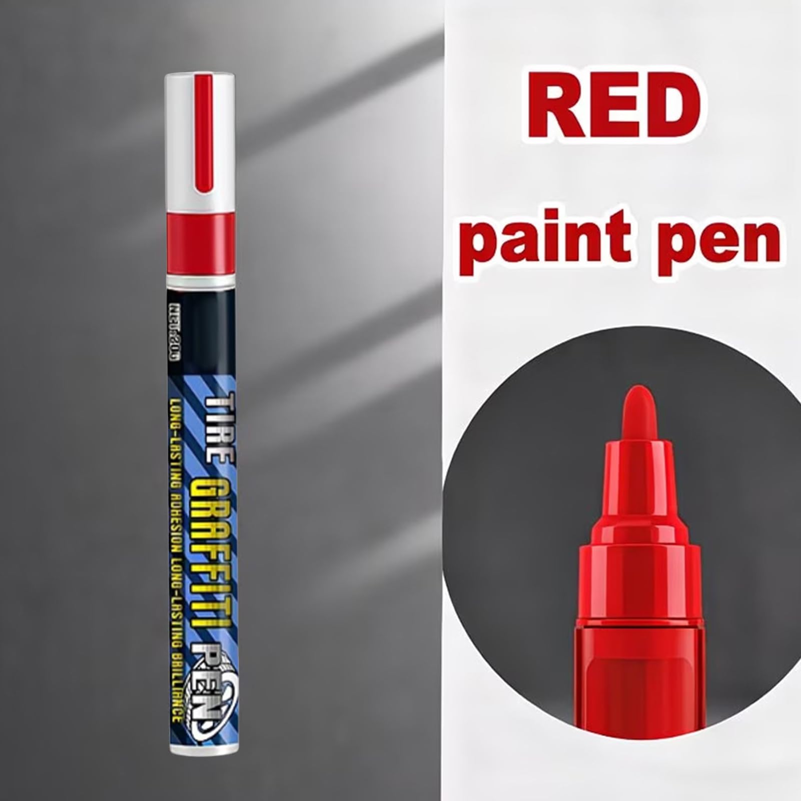Car Tire Ink Paint Markers, Waterproof Automotive Tire Paint Pens for Motorcycle Wheels Lettering, Car Wash Safe Marking Tool for Tyres, G raffiti Furniture — view 3