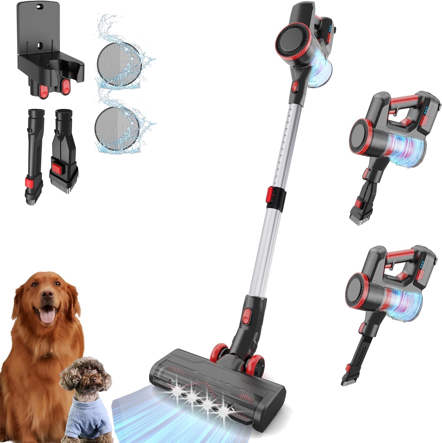 KANPETS Cordless Vacuum Cleaner, 25kPa Utral Powerful