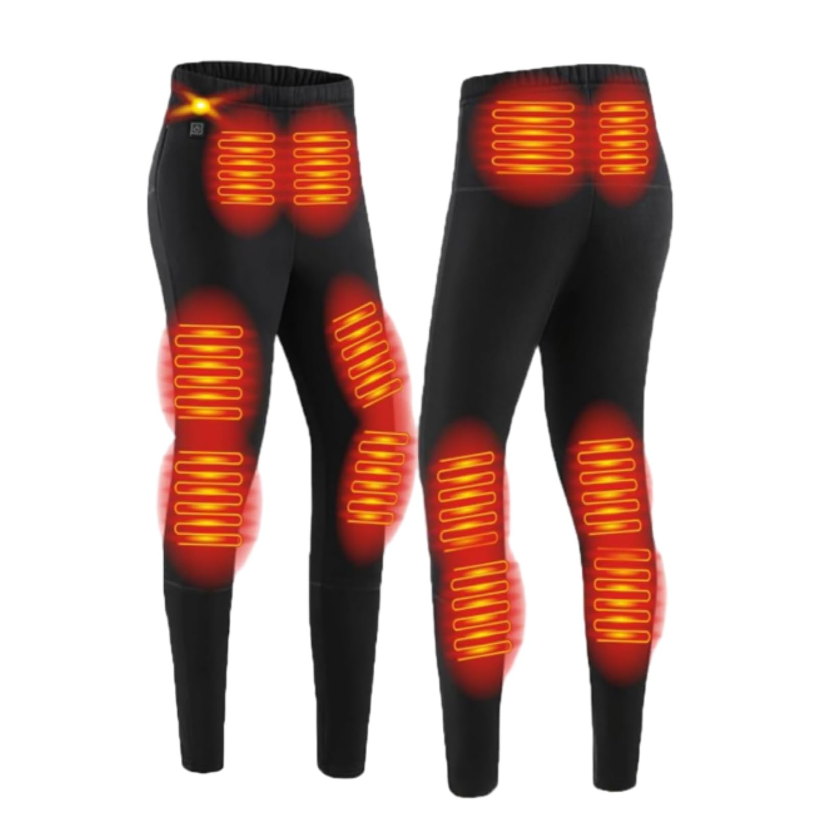 Heizhose für Herren Wiederaufladbare USB ​Elektrisch Beheizte Hose, Beheizbare Hose mit 30 Zonen für Winter Wärmende Beheizbare Thermounterwäsche Hose 3 Temperatur für Outdoor Motorrad Ski Jagd