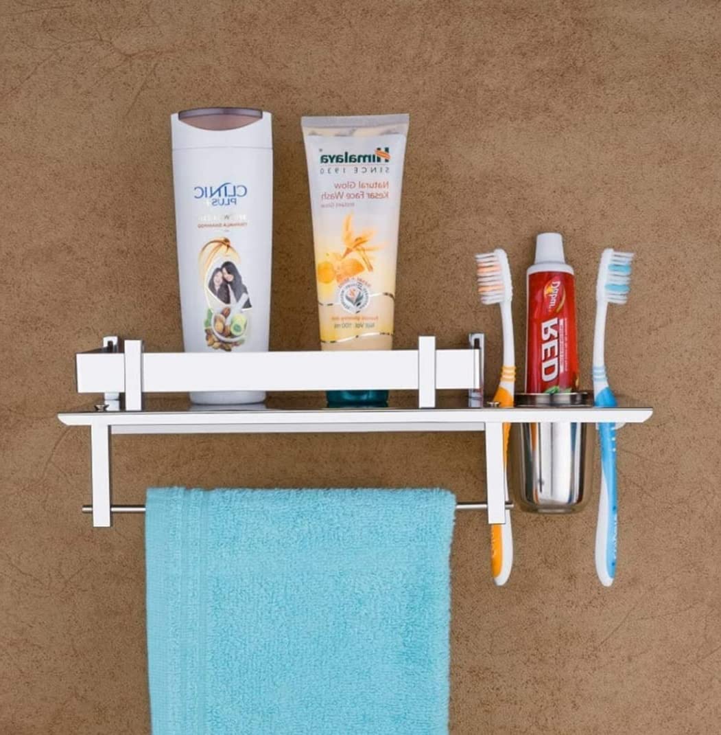 Arena 3 in 1 Multipurpose Bathroom Shelf, Wall Mounted Bathroom Stand, Tumbler, Toothbrush & Napkin Holder Stand, Steel Pack of 1 (B09Z9HQ2KD) Amazon Price History, Amazon Price Tracker
