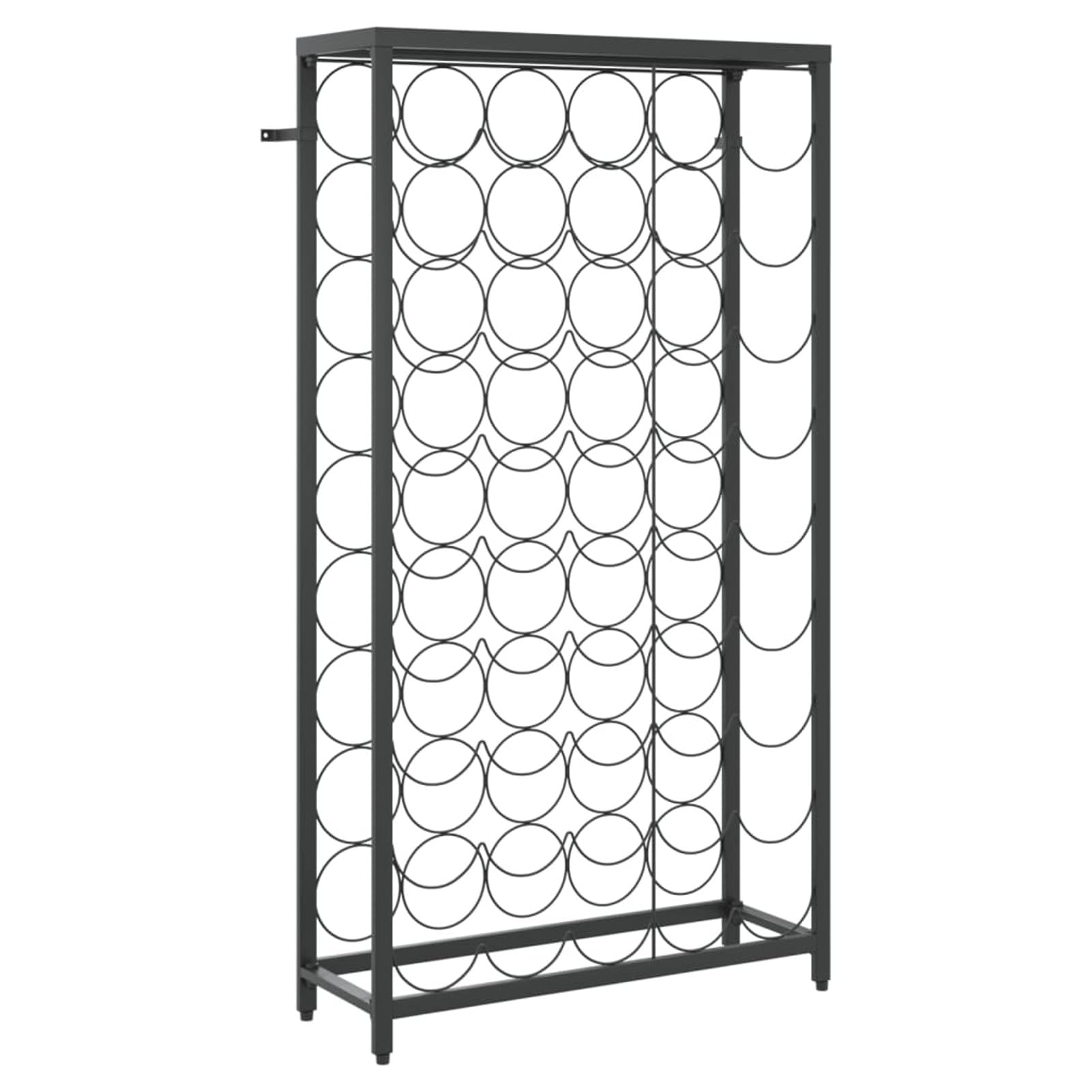 Tidyard Casier à Bouteilles de 45 Bouteilles Noir 54x18x100cm Fer forgé, Casier à Vin Range Bouteilles, Porte Étagère à Bouteille pour Cuisine, Bar, Salon, Bistro, Cave à Vin