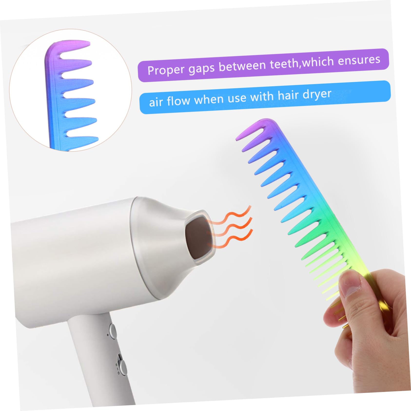 MAGICLULU 9 Stk Friseurkamm Haarkamm Kamm Für Friseursalon Haarshampoo-bürste Scheidekamm Spießkämme Profi Rattenschwanzkamm Friseurkamm Zubehör Haarwaschkamm Locken Regenbogenkamm Plastik