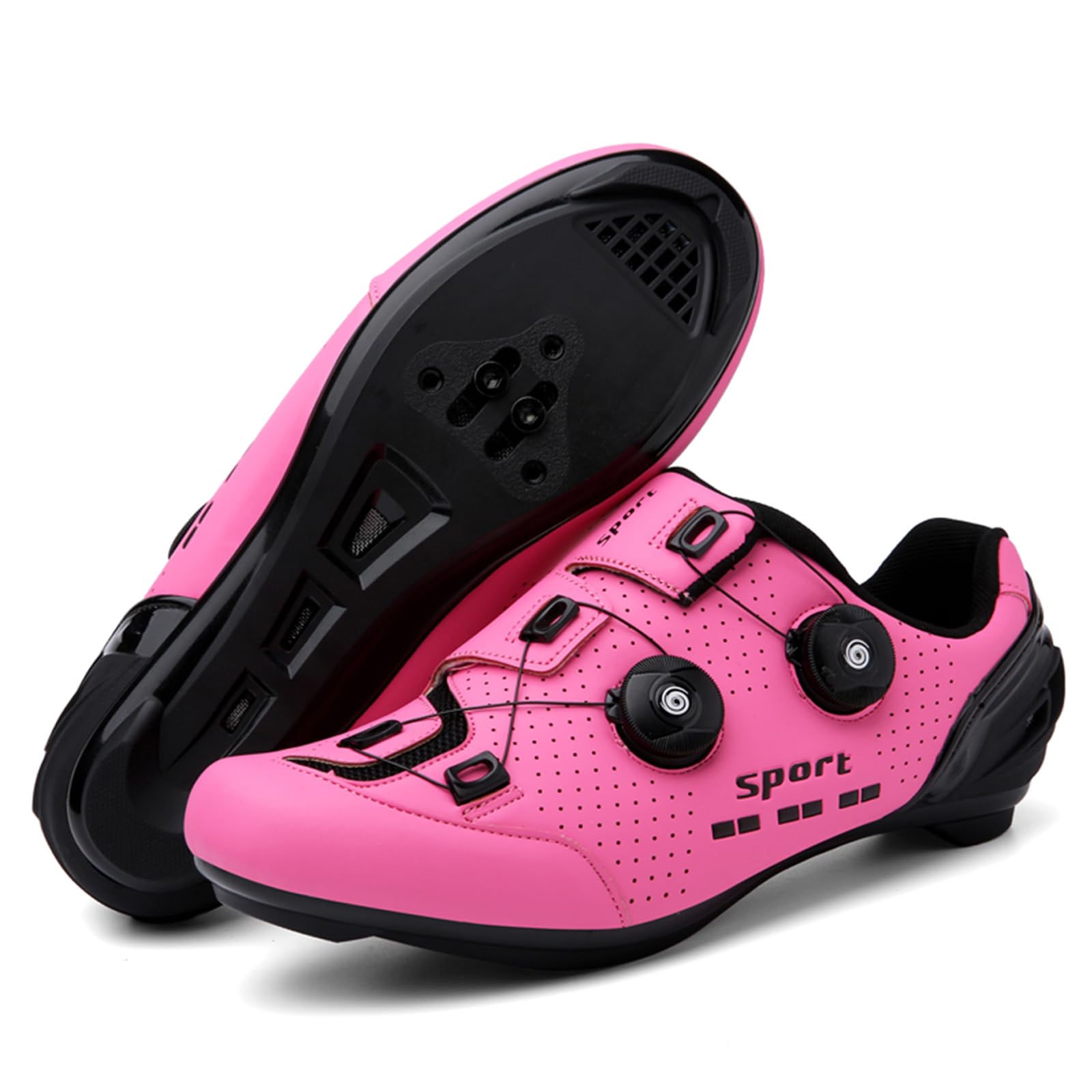 SDEQA Zapatillas de Ciclismo de Montaña Mujer SPD Look Delta Transpirables Antideslizantes