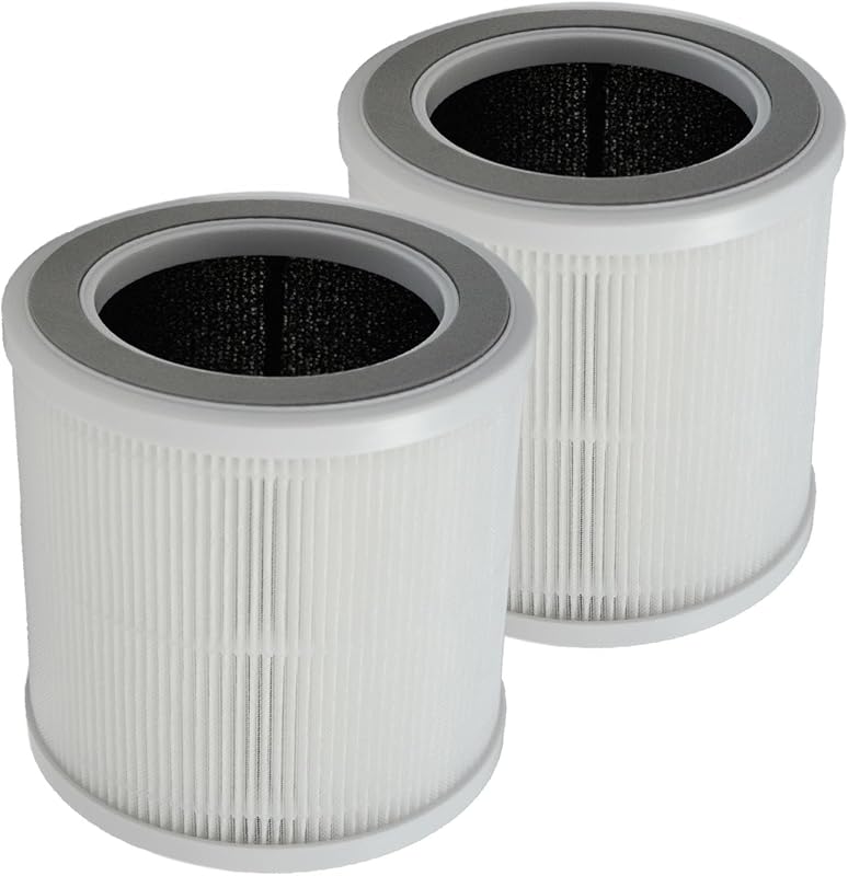 Replacement Filter Compatible with RENPHO R-HAU01 Air Purifier, H13 True HEPA and Activated Carbon Multi-Layer Filtration, Pack of 2