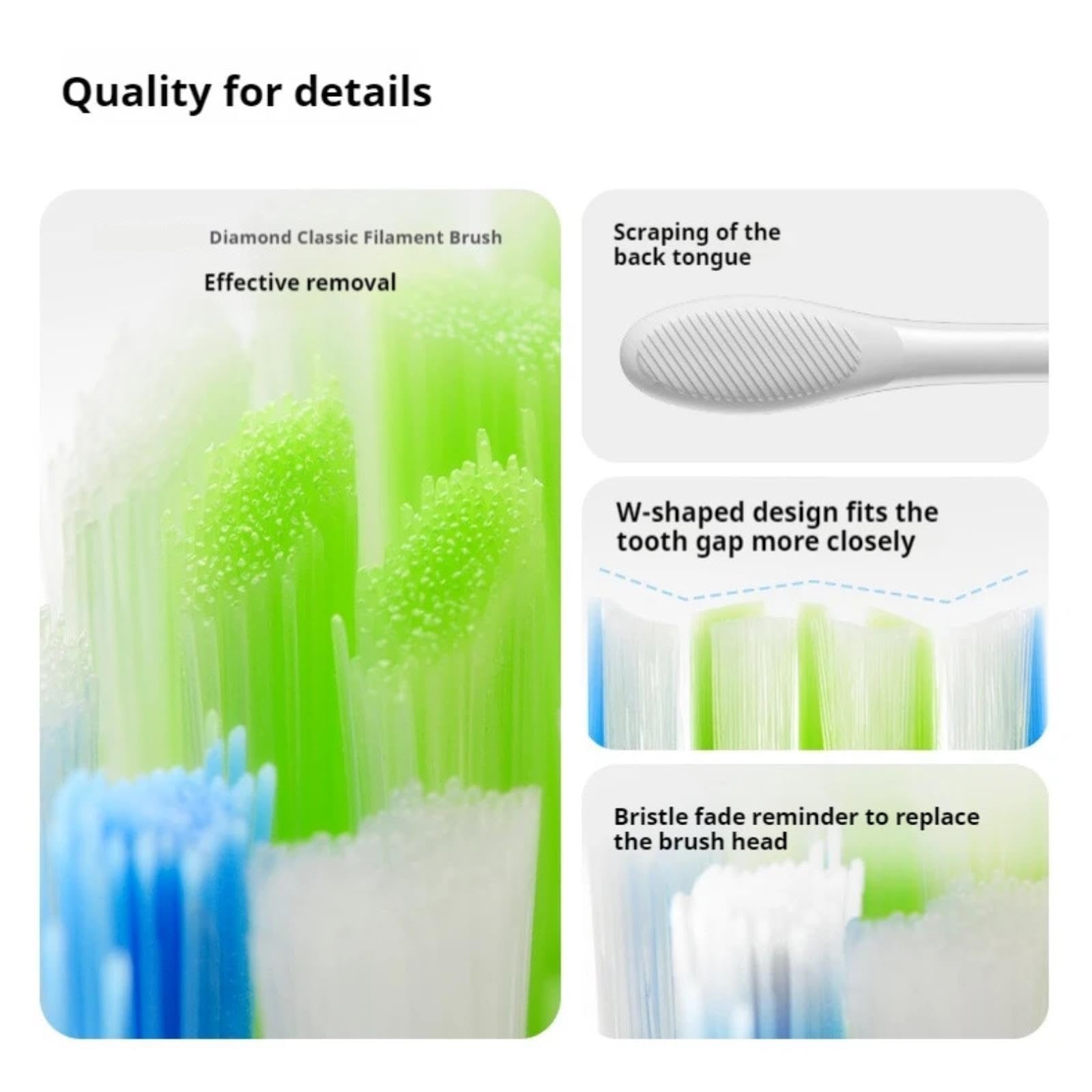 Testina sostituibile. Compatibile con Oclean