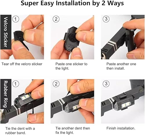 Miniatura 5 de 4 luces estroboscópicas LED 7 colores de carga USB luces intermitentes de dron estroboscópico luces de emergencia para automóvil dron motocicleta