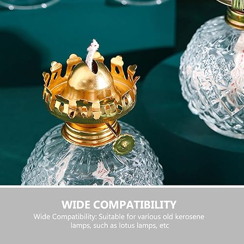 Miniatura 4 de Quemador de repuesto para lámpara de aceite, 2 piezas, lámpara de queroseno de aceite, soporte de chimenea, pieza de repuesto para lámparas de