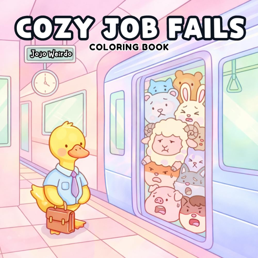 Cozy Job Fails: Funny Adult Coloring Book: Hilarious Workplace Scenes for Stress Relief & Coworker Gifts (Cute Gone Wrong Series)