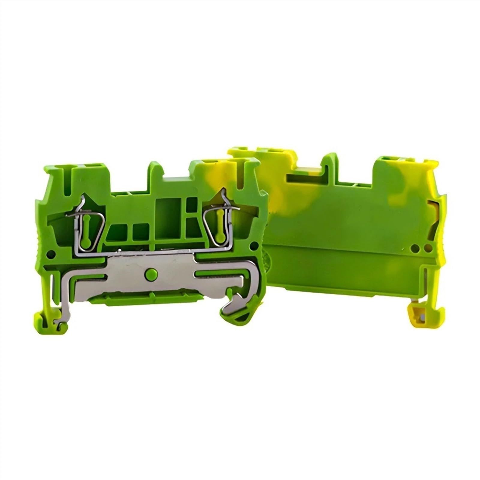 10Pcs ST-1.5PE Din Rail Terminal Blocks Connectors Pull Type Spring Cage Connection Ground Terminal Blocks Screwless