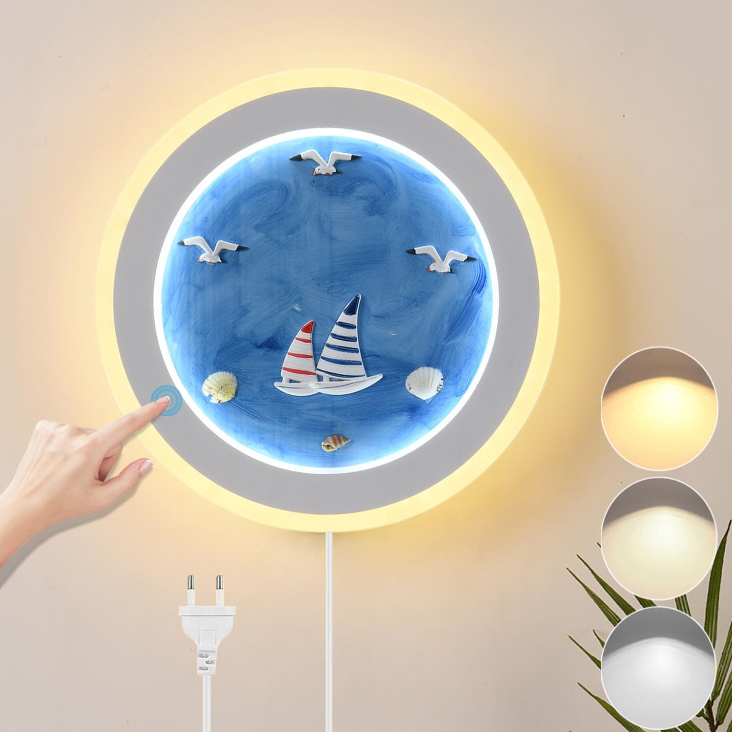 LED Wandleuchte Für Kinderzimmer – Rund, 24W, 3 Farbtemperaturen, 25 Cm Durchmesser