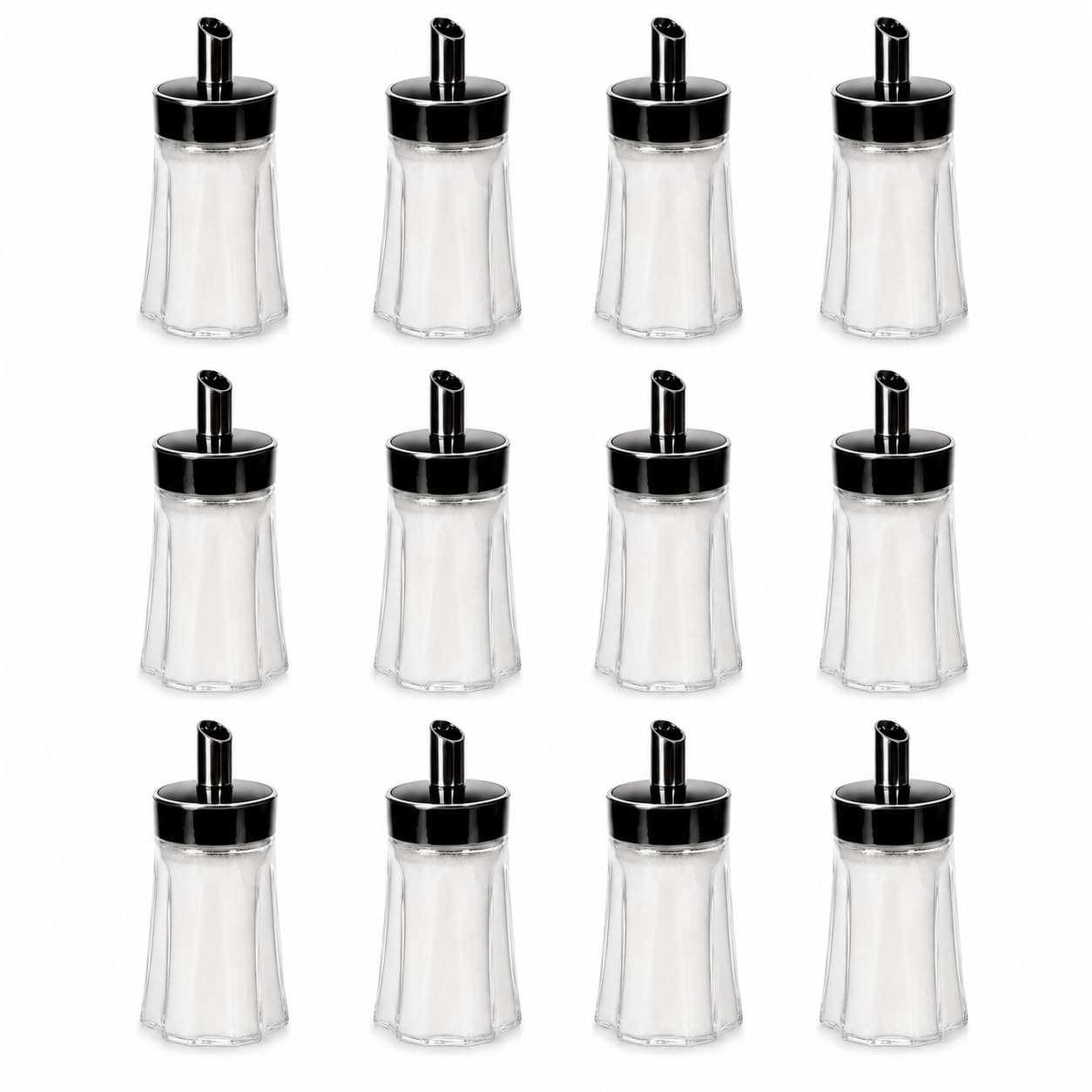 URBN-CHEF 175ml Glass Sugar Dispenser Plastic Spout for Home & Cafe Use