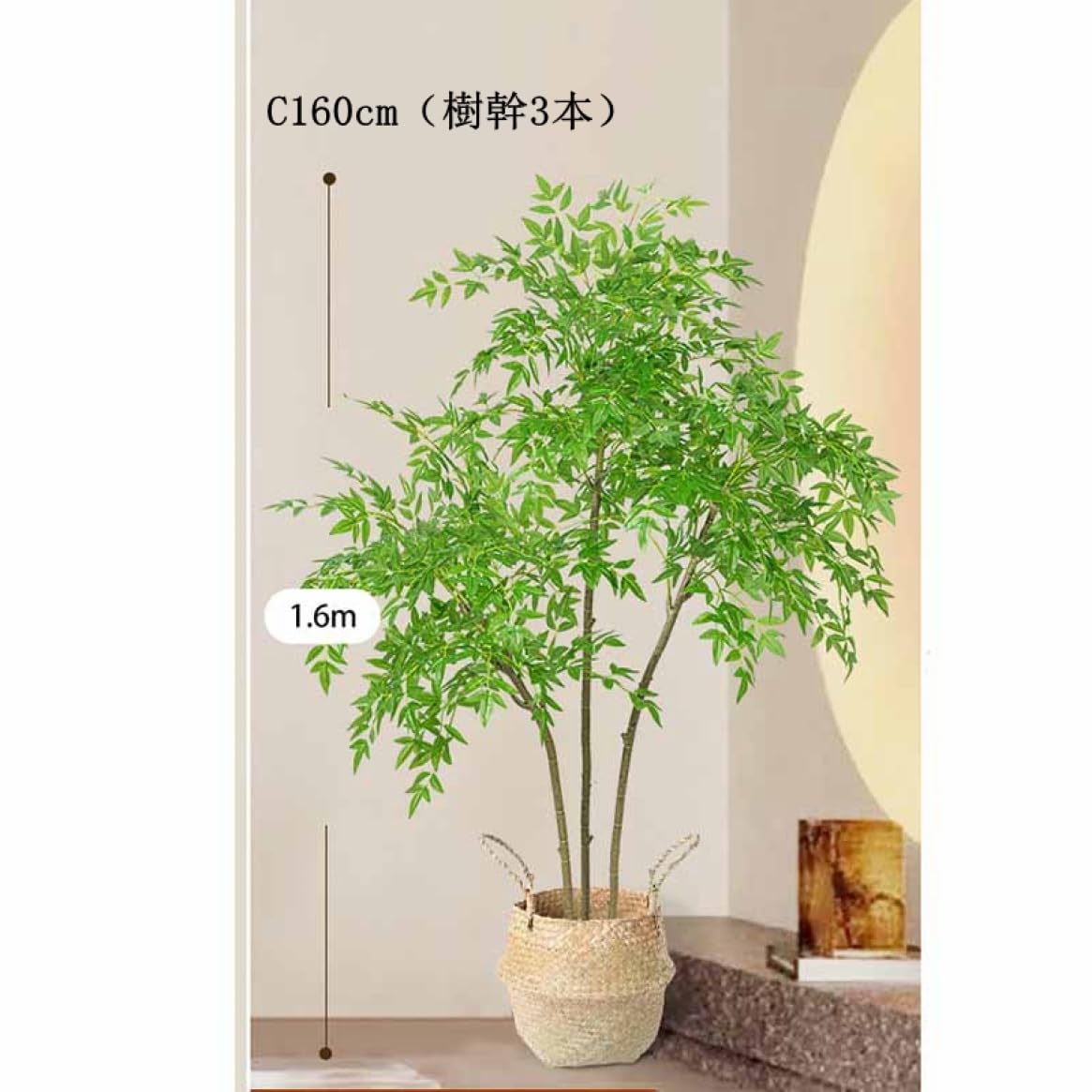 Amazon｜HGJH フェイクグリーン 大型 人工観葉植物 自然でリアル 観葉