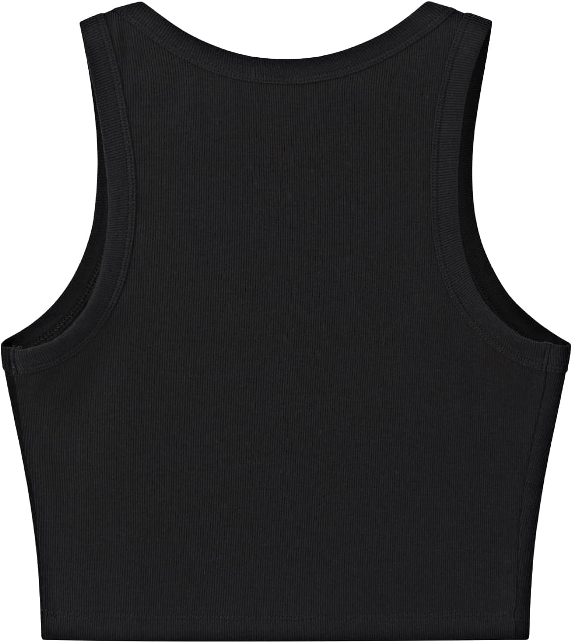 ARRIA Ribbed Crop Tank Top for Women – Soft Slim Fit Scoop Neck Sleeveless Shirt, Fitted Basic Cute Summer Tops 2025, Stretchy Casual Everyday Tank (2 Pack, Pink/Black, Medium) - Image 4