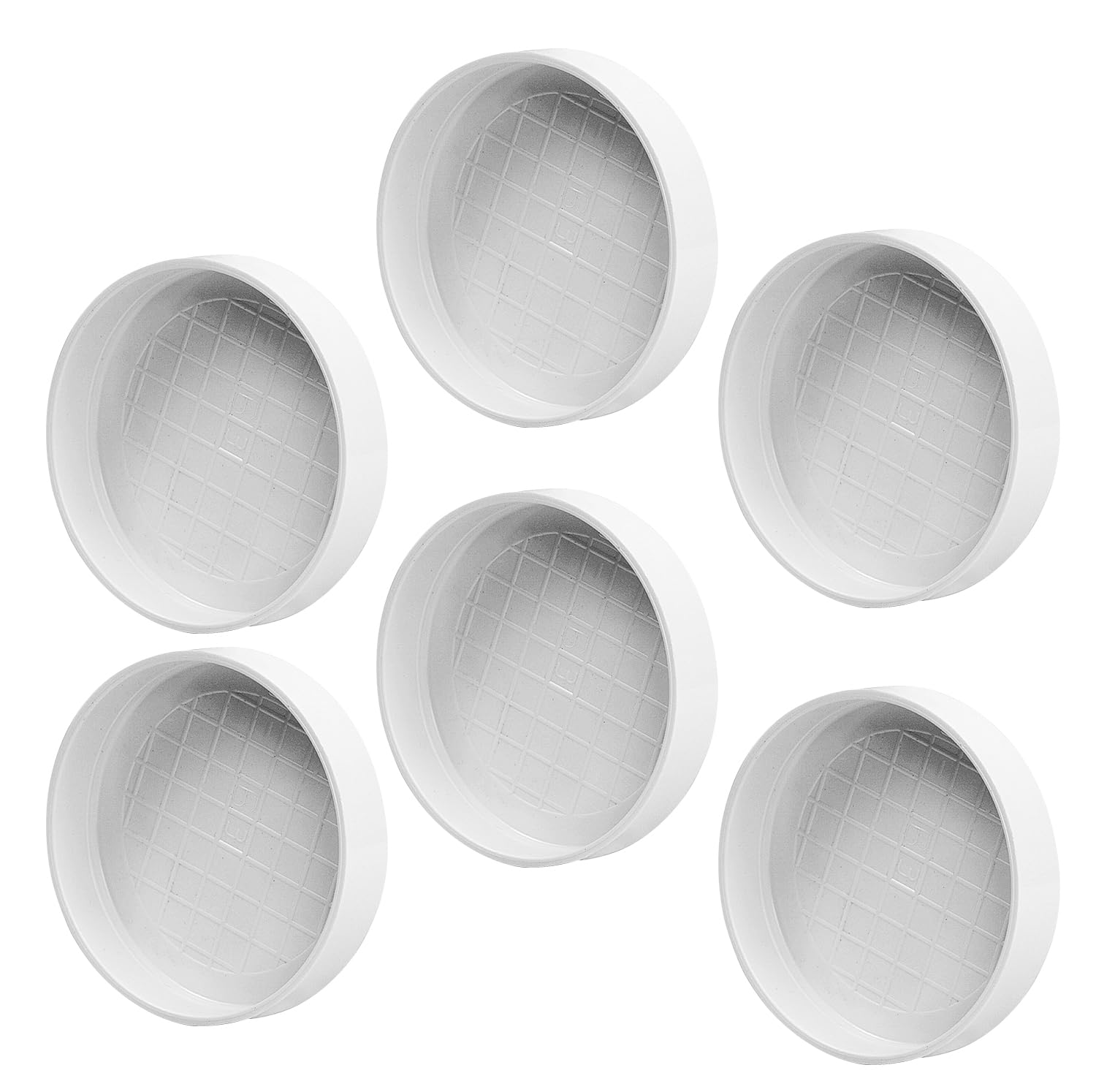 2" End Cap Test Cap, PVC Test Cap for Schedule 40 ABS or PVC DWV Piping, White, 6 pack