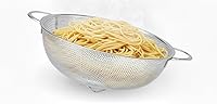 Vista 1 de 3-Quart Colander for Kitchen, Stainless Steel Colander with Base, Pasta Strainer with Handle, Food Strainer for Spaghetti, Vegetables, Fruit