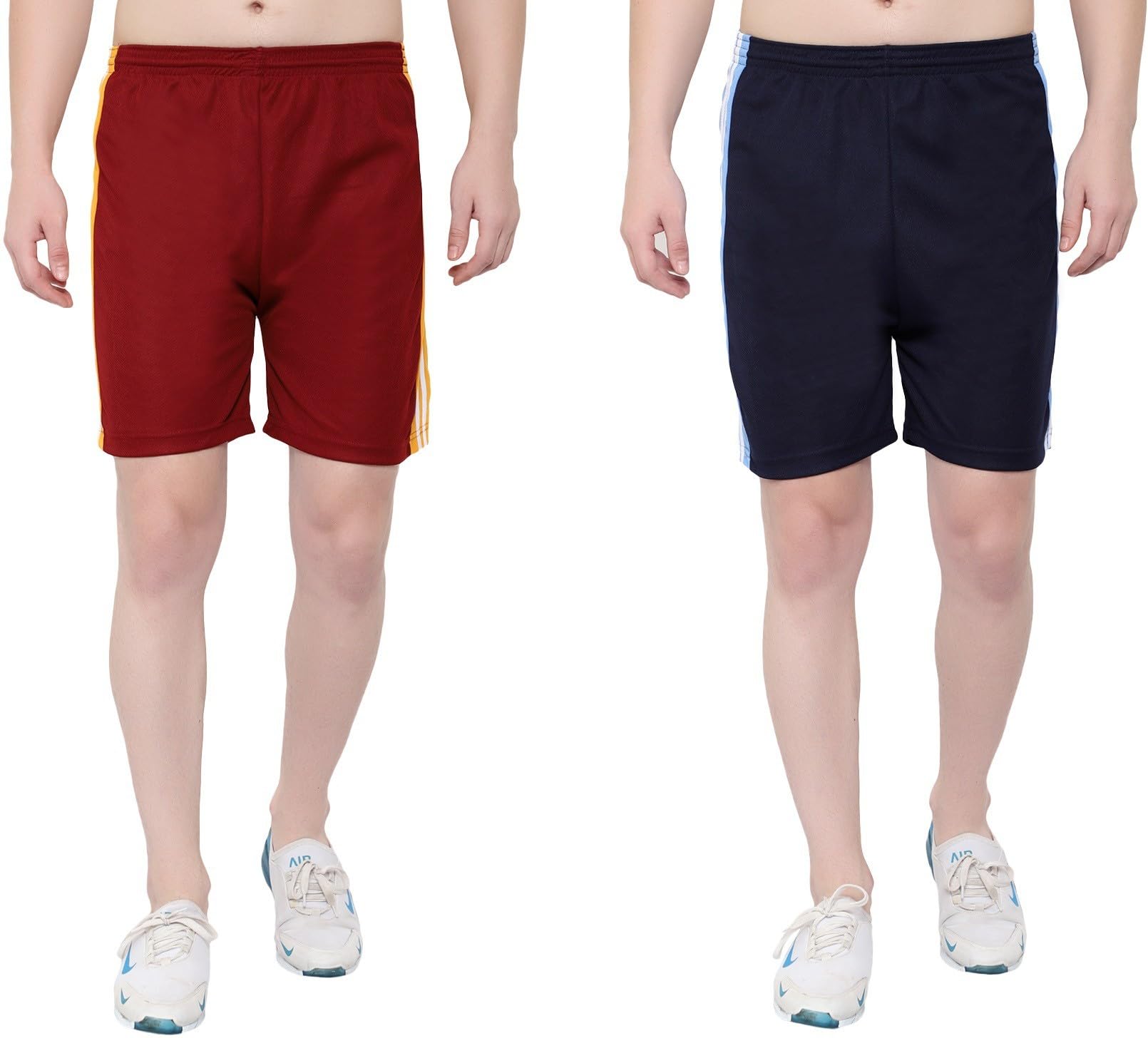 Striped Men Multicolor Regular Shorts S-JAL_725-Mehroon-Navy-image-19