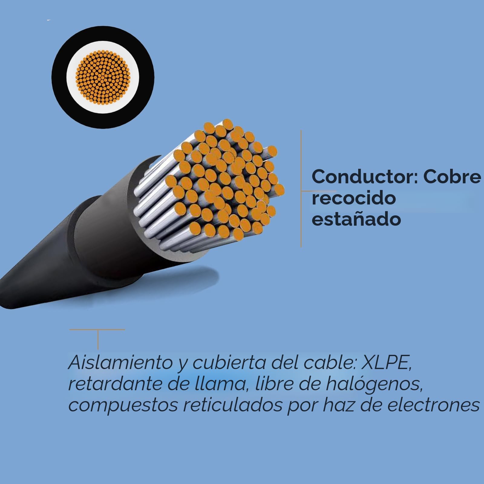 Solar cable de conexión 6mm² 5m módulo solar regulador de carga
