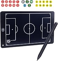 WodGod 16 Inch Magnetic LCD Soccer Coaching Board with Stylus & Magnets - Electronic Tactic Strategy Board for Coaches & Trainers