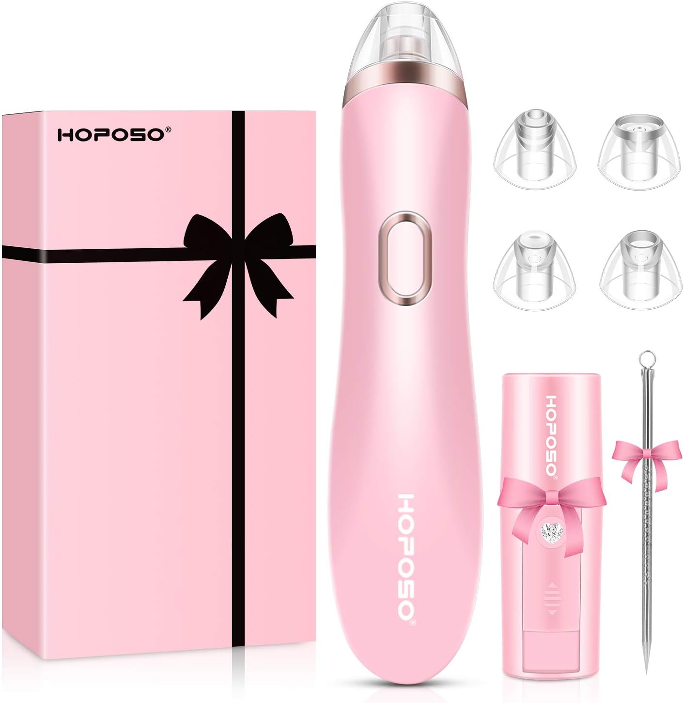 HOPOSO Blackhead Remover Pore Vacuum Facial Nose Pore Cleaner Pimple Acne Comedone Extractor Electric Blackhead Removal Tool for Women