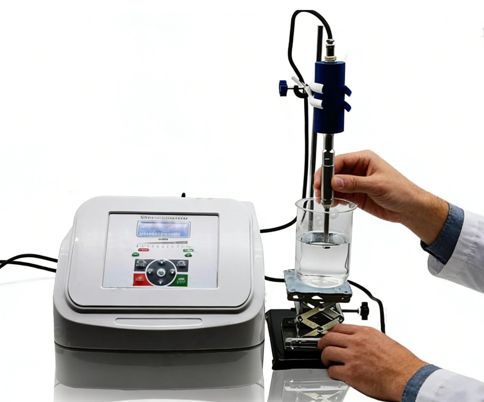 VitalisWorks Lab Digital Handheld Ultrasonic Homogenizer, High Speed Homogenizer Lab Disperser Emulsifier, Sonicator Disruptor Mixer 800W, 2 Modes, 1s-99h Timer (2mmprobe)