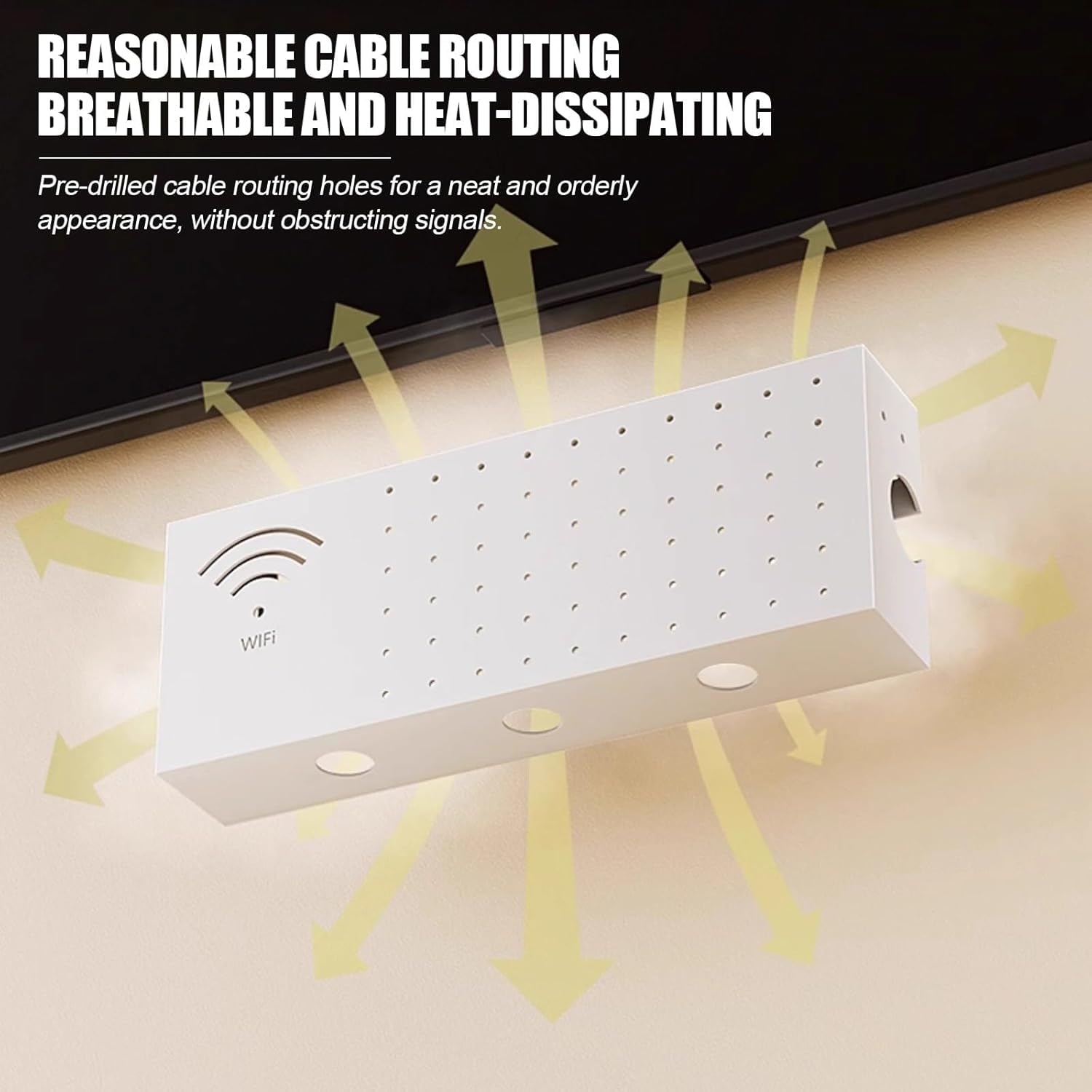Mobile Da Parete in Acciaio Al Carbonio Per Router, Mobile Porta-Modem E Dispositivi Multimediali, Scaffale Portaoggetti Per Soggiorno, Ufficio E Camera Da Letto,Nero,50x10x20cm
