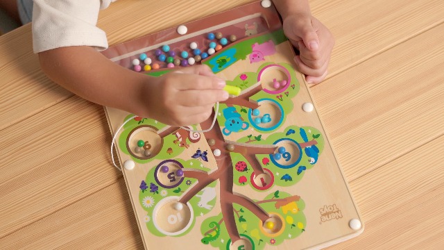 Jouet Labyrinthe Magnétique En Bois Nene Toys - Montessori Couleurs & Chiffres Pour Enfants 2-5 Ans