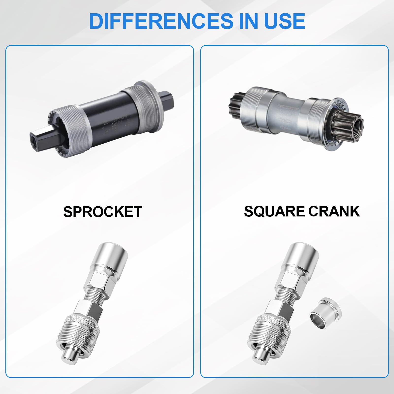 Estrattore pedivella per bicicletta per chiave da 14 mm, chiave da 16 mm, strumento universale per movimento centrale, estrattore per pedivella compatibile con Shimano, ISIS, Bosch) Octalink, tappo a