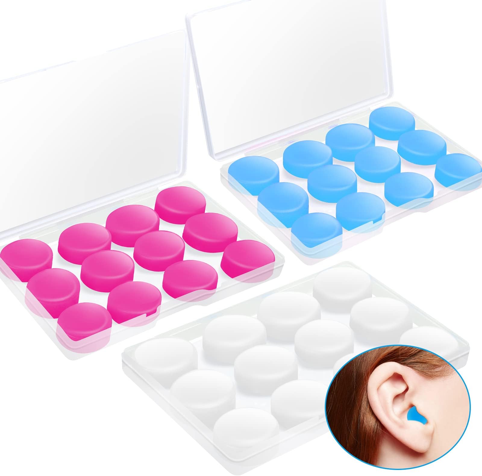 18 Pairs Ear Plugs for Sleeping Noise Cancelling, Ear Plugs