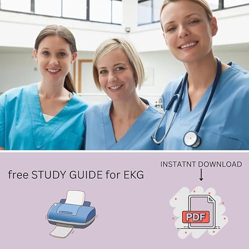 Miniatura 10 de Juego de 6 tarjetas de referencia para enfermera y PDF gratuito (PDF) - BLS, RCP, ACLS, ritmo de 18 ECG, código azul, lectura cardíaca, 12 ECG - ER,