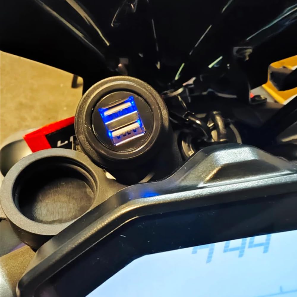 12V Adaptateur convertisseur de Prise de Chargeur de Batterie Double USB pour Moto Yamaha MT07 MT09 MT-07 MT-09 FZ-07 FZ-09 XSR700 XSR900 Tracer XSR 700 900 ABS SP GT