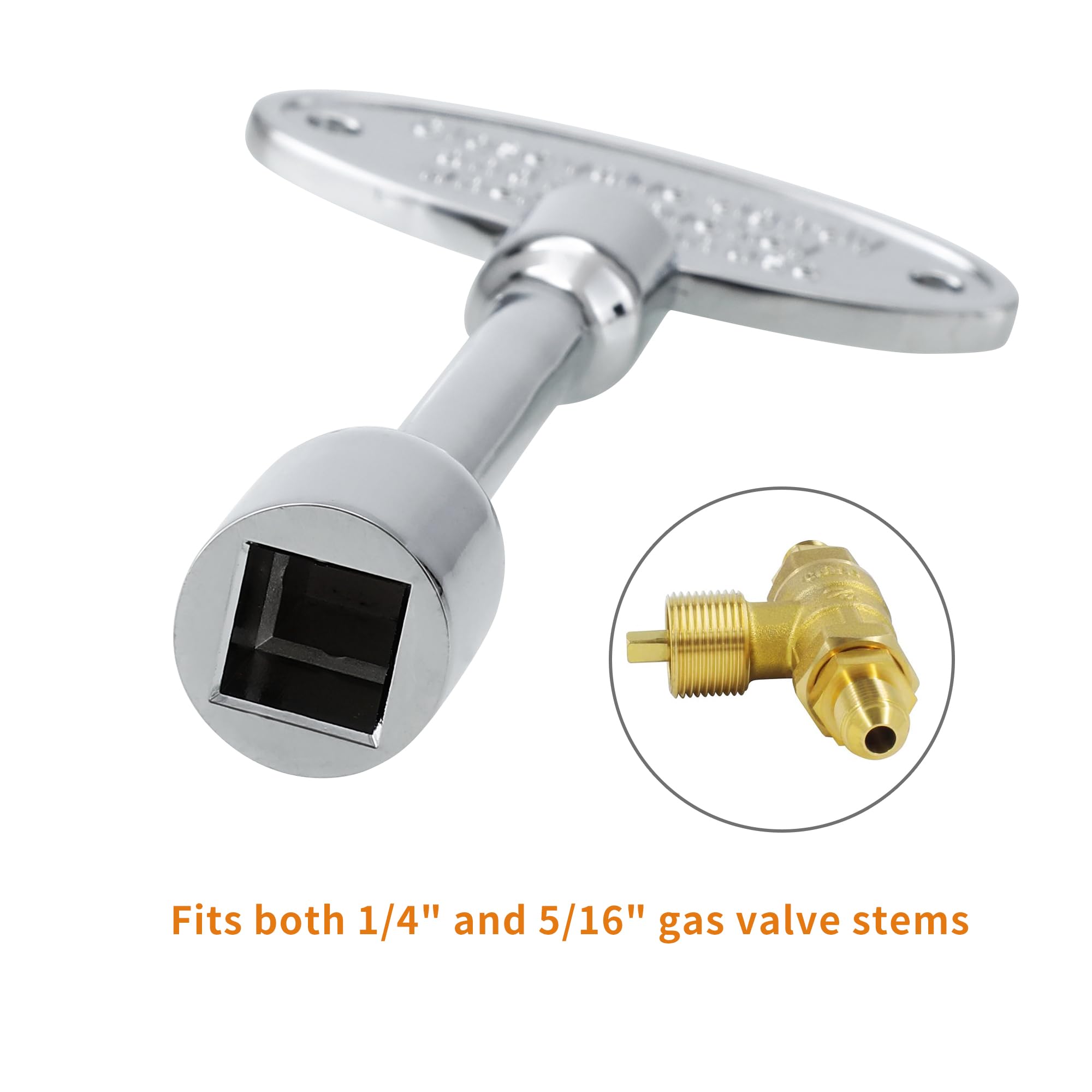 Ball Valve Key & Fireplaces - 8 Inch Polished Chrome Universal Gas ...