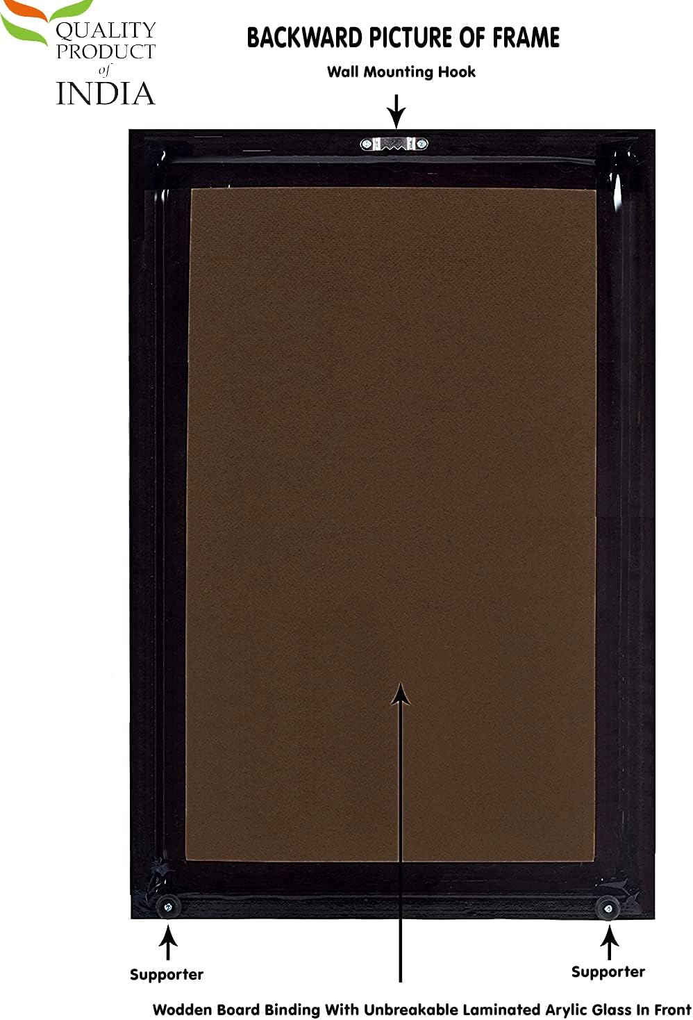 Gurudev Sri Sri Ravi Shankar Ji Photo Frame Size Medium (9.5 x 13 inch, Acrylic Glass) Horizontal