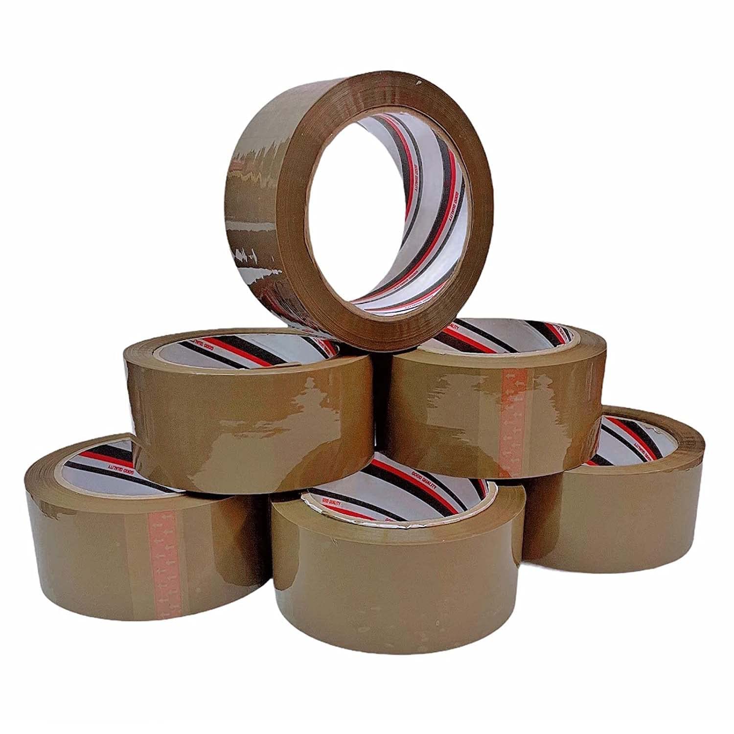 various Cinta Adhesiva Marrón (48mm 100yd) Cinta Embalaje Cinta Adhesiva para Embalar Paquetes y Cajas de Envio Color Precinto Marrón 6 Rollo