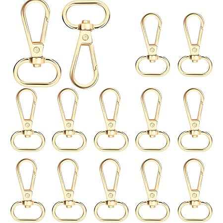 Fermoirs Mousquetons Pivotants En Métal, 5 Pièces, 4 Tailles, Pour Crochet De Sac, Porte-clés