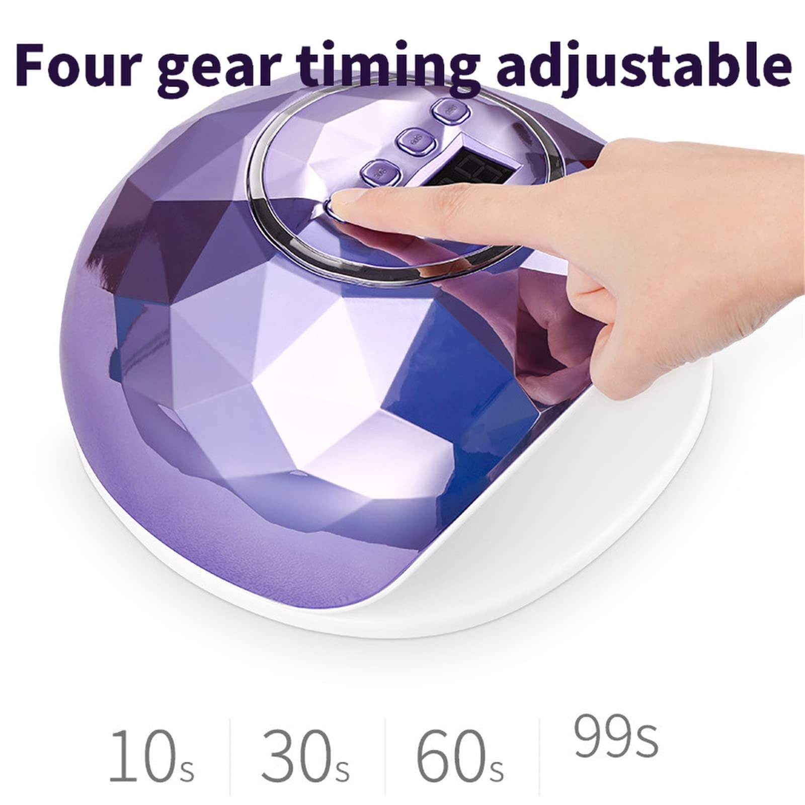 ZYC La Lampada a LED UV 86W per Unghie è Adatta per Tutti Gli smalti di Gel con Raggi ultravioletti 39 LED Lampada per Unghie a Secco rapido,Viola
