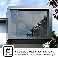 Vista 8 de Ohmywor Película de privacidad unidireccional para ventana, bloqueo solar, anti UV, película de tinte para ventana, control de calor, espejo diurno