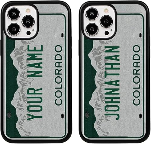 Guard Dog Funda híbrida personalizada de Colorado para iPhone 13 Pro Max, personalizada, crea tu propia placa en una funda protectora para teléfono