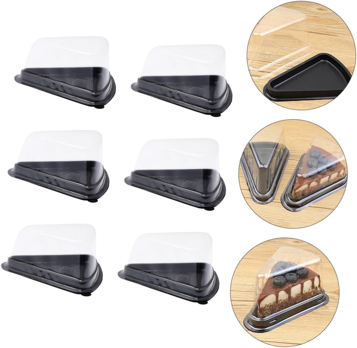 PRETYZOOM Sturdy Material Triangle Shape Cake Box 100pcs Cupcake Packing Boxes Simple Elegant Design