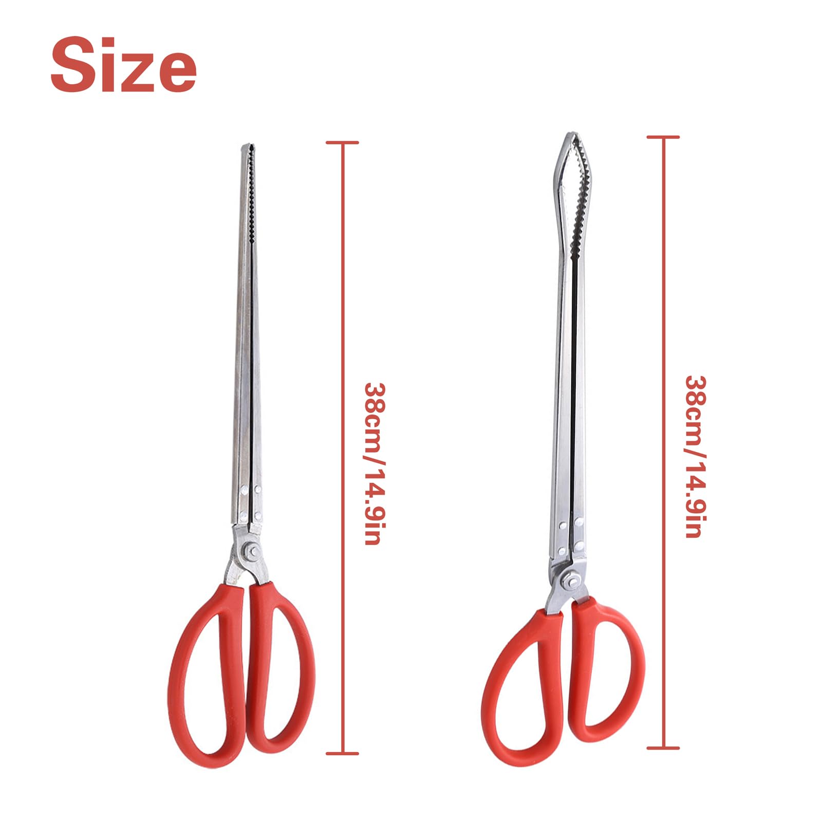 2 pièces Pince à Nourriture Reptile,38cm Extra Longues Pince À Nourriture Reptile,Pince Alimentation Reptile pour Serpents pour Serpent Tortue Lézard Grenouille Araignée