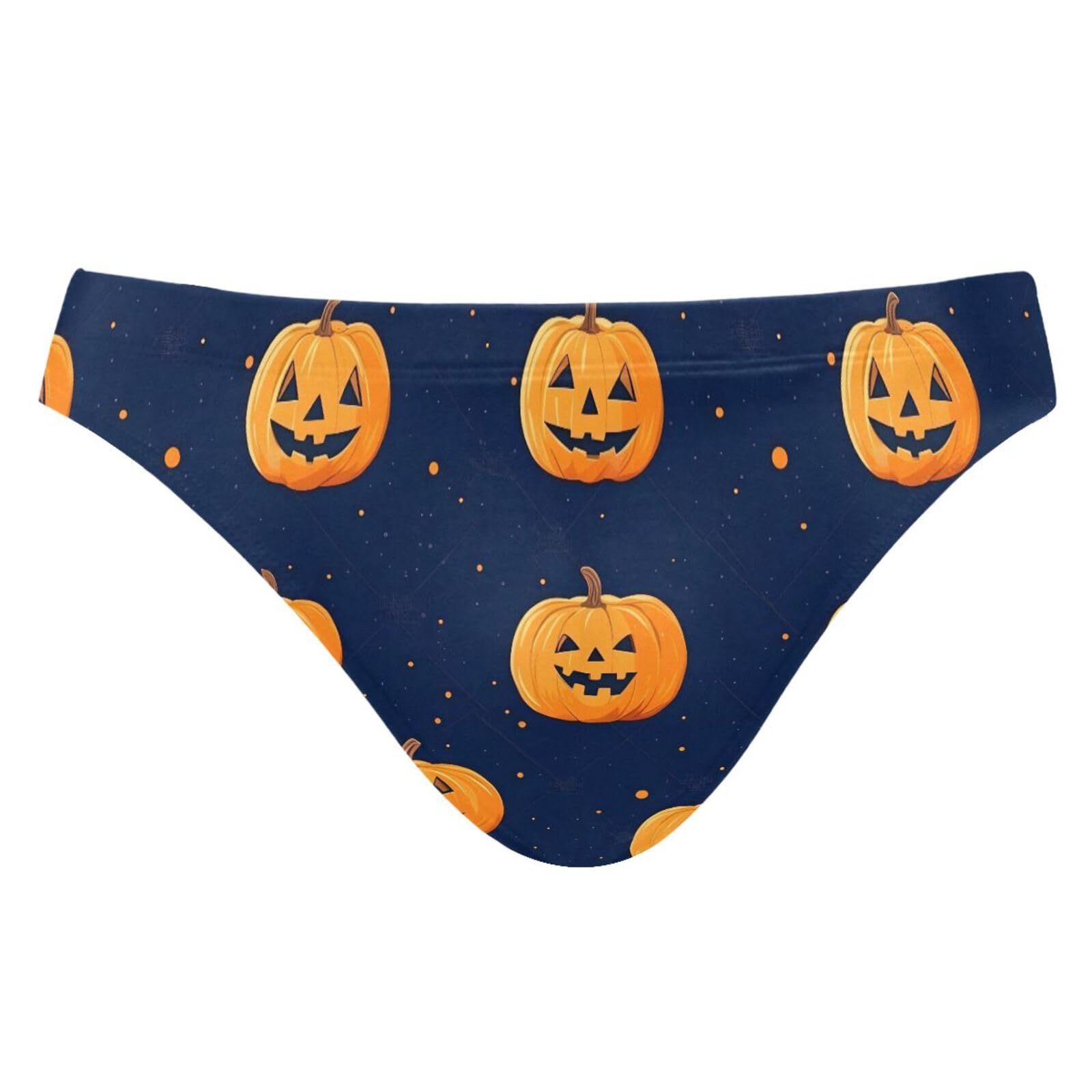 Mens Halloween Pumpkin Swim Briefs Bikini Swimwear Bathing Suit XL 202b8228