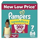 Pampers Swaddlers 360 Pull-On Diapers, Size 7, 84 Count for up to 100% Leakproof Skin Protection and Easy Changes