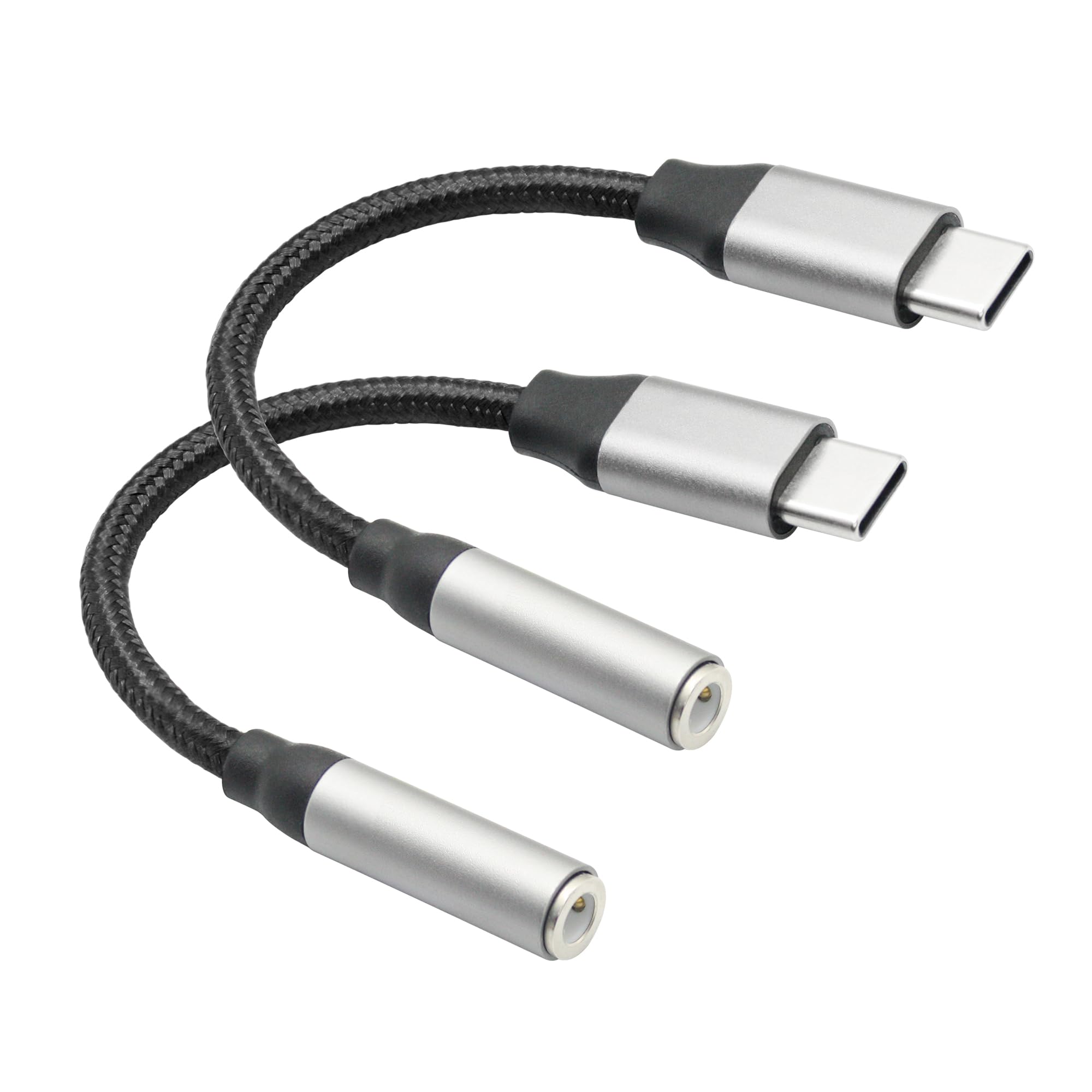 USB C to 3.5mm Headphone Jack Adapter Cable 2inch, USB Type C Male to 1/8'' 3.5mm Female Aux Audio Dongle Cable Cord, for USB Type C Port Cell Phone