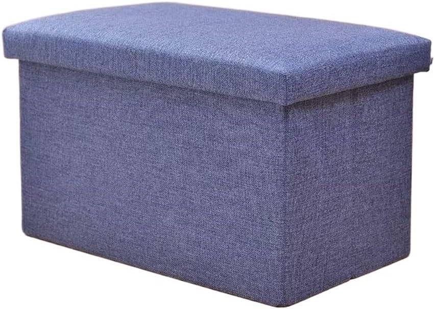 Foldable Cotton and Linen Storage Stool for to Sit On, Shoe Changing Stool, Fabric Storage Stool(D)