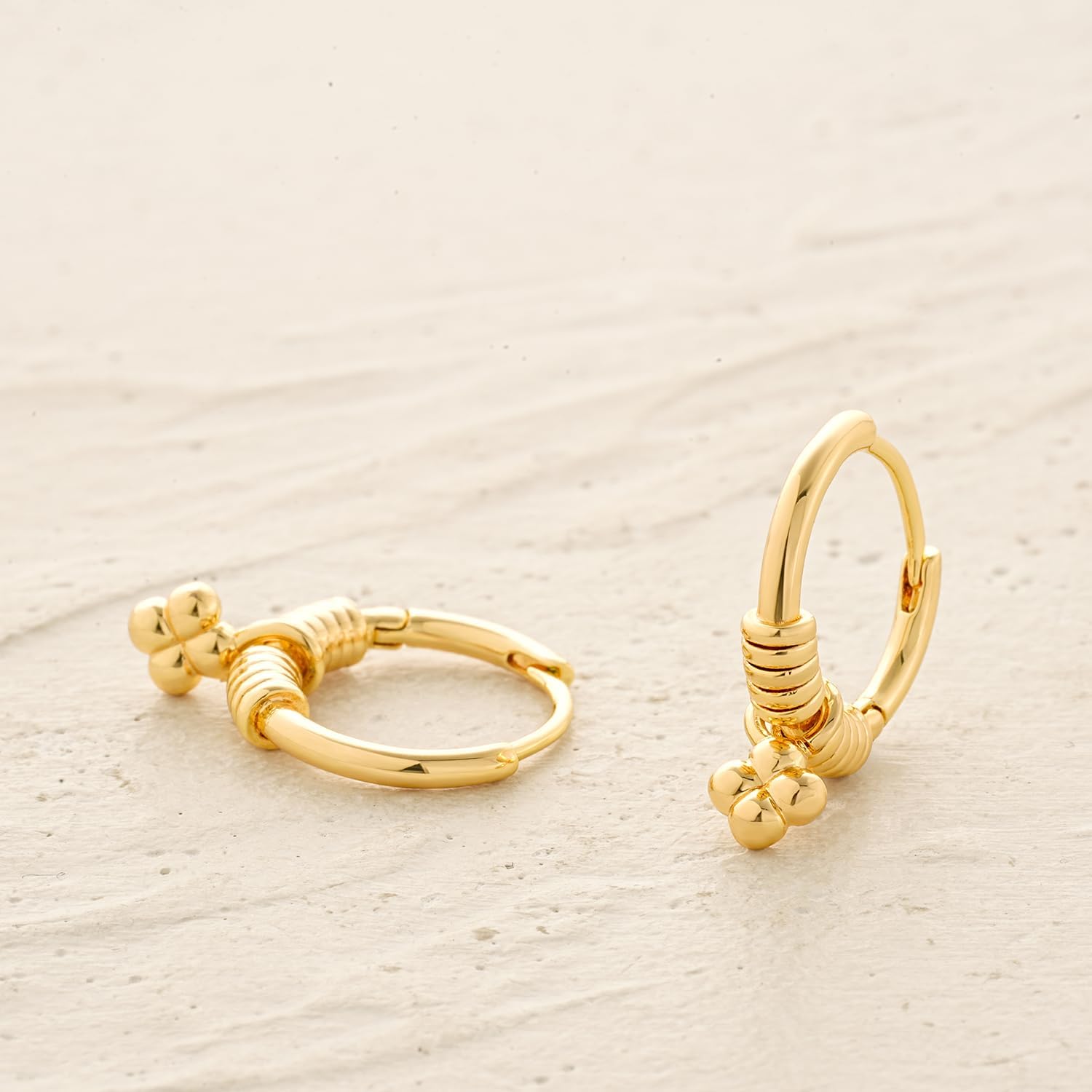 MYEARS Women Hoop Earrings Gold Huggie 14K Gold Plated Small Simple Hypoallergenic Everyday Jewelry - Image 5