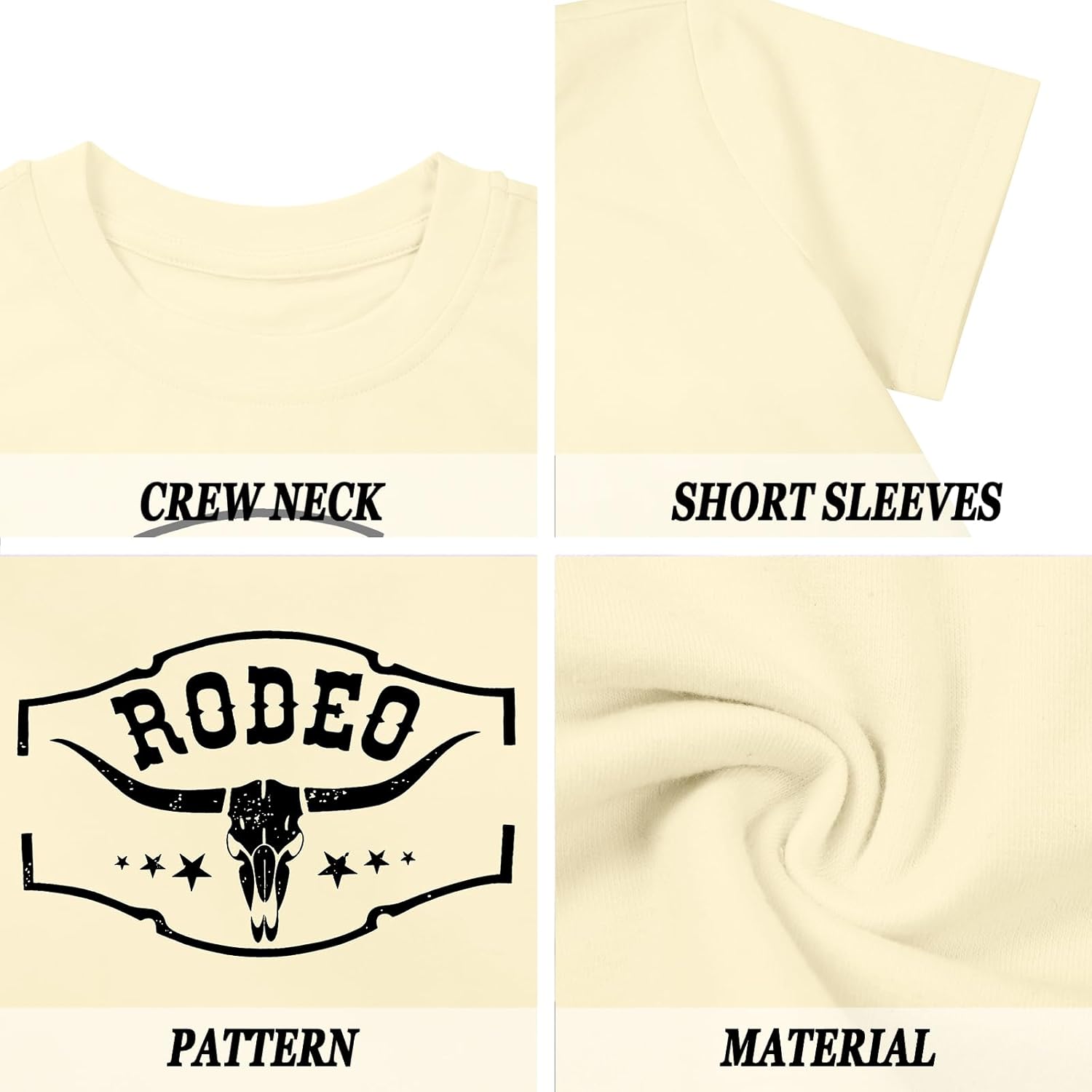Western Cowboy Rodeo Shirts: Mens Vintage Cow Skull Graphic Tees Boho Country Concert Music T-Shirts - Image 5