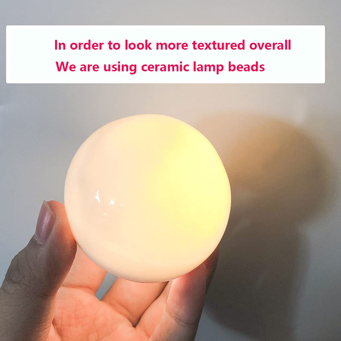 Shell Pearl Light, ceramiczna lampa na biurko, ornament, stolik nocny, dekoracyjna lampa na baterie, do spania, lampka nocna do domu, pokoju dziecięcego, sypialni, dekoracja (kolor biały)