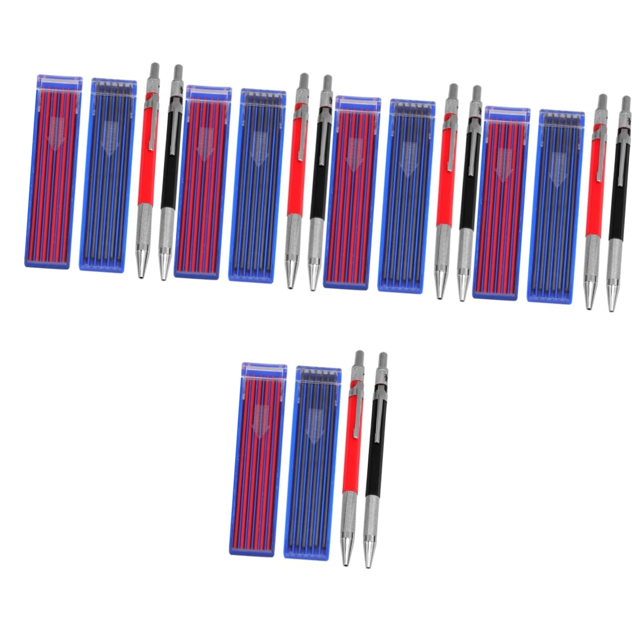 NUOBESTY 5juegos Lápiz Mecánico Para Carpintería Con Recargas Lápiz De Escritura Automático Para Construcción Herramienta Multiusos Para Dibujo y