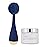PMD Beauty: Electric Facial Cleansing Brush - Smart Facial Device with Silicone Brush & Anti-Aging Massager, Navy with Remove Balm