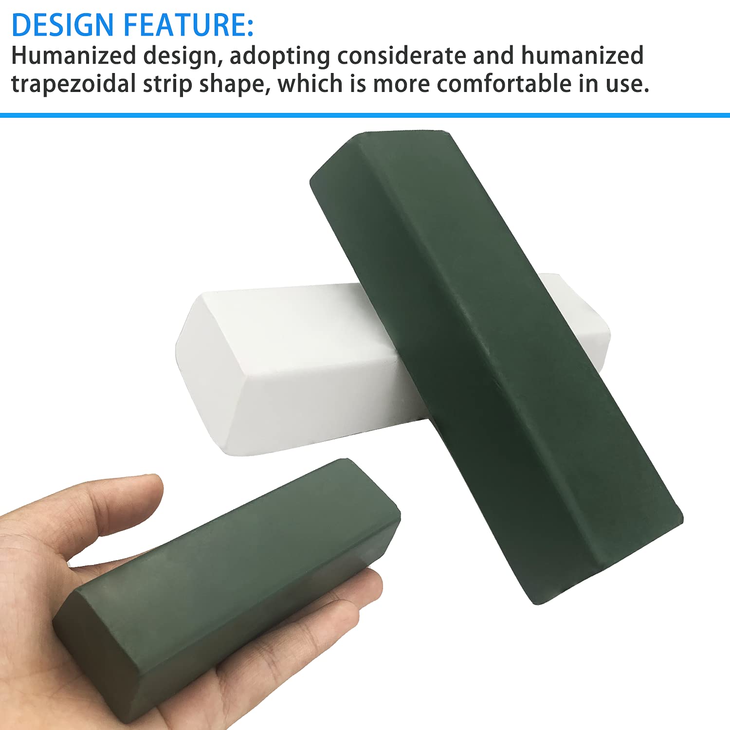 Lot de 4 composés de polissage fins pour affûtage et polissage de surface en acier inoxydable, vert et blanc