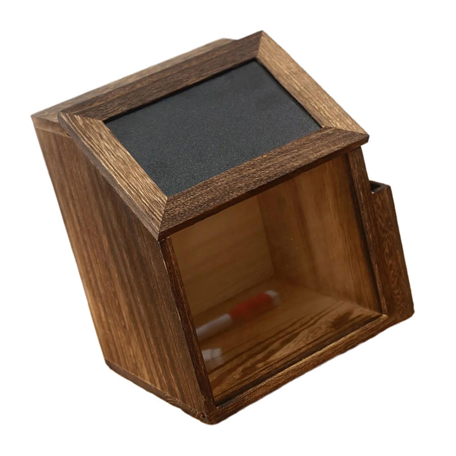 Piceioep Handcrafted Wooden Feedbacks Box Featuring Lockable Slot Removable Writing and Storage Compartment for Decoration Box Board